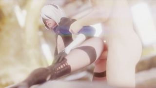2B Spreading her Leg - Kaisto