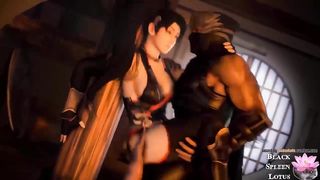 Ryu Fucks Momiji Against the Pillar - Black Spleen Lotus