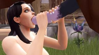 Futanari and Women enoying a Horse - itsmorti