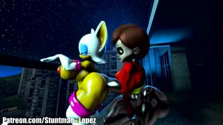 Rouge getting Fisted - Stuntman Shocking Lopez