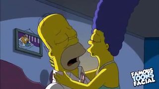 Homer and Marge fucking in the Night - FamousToonsFacial