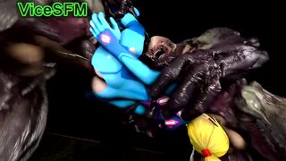 Samus Gang Banged by Huge Monsters - ViceSFM