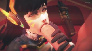 D.Va x Hanzo, Blowjob - Bruh-sfm