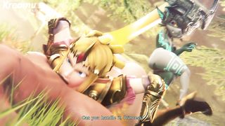 Zelda and Midna having a little friendly bonding moment - Kreamu