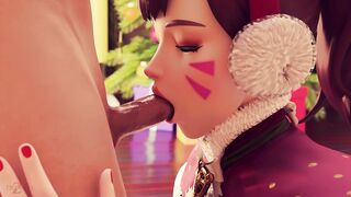 New Year blowjob D.va - Dezmall