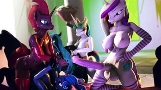 Luna Celestia Chrysalis and Tempest Shadow with Cadance - BlackJR