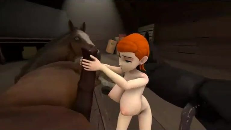 Cartoon Horse Porn Belly Bulge - Gwen and 2 horses