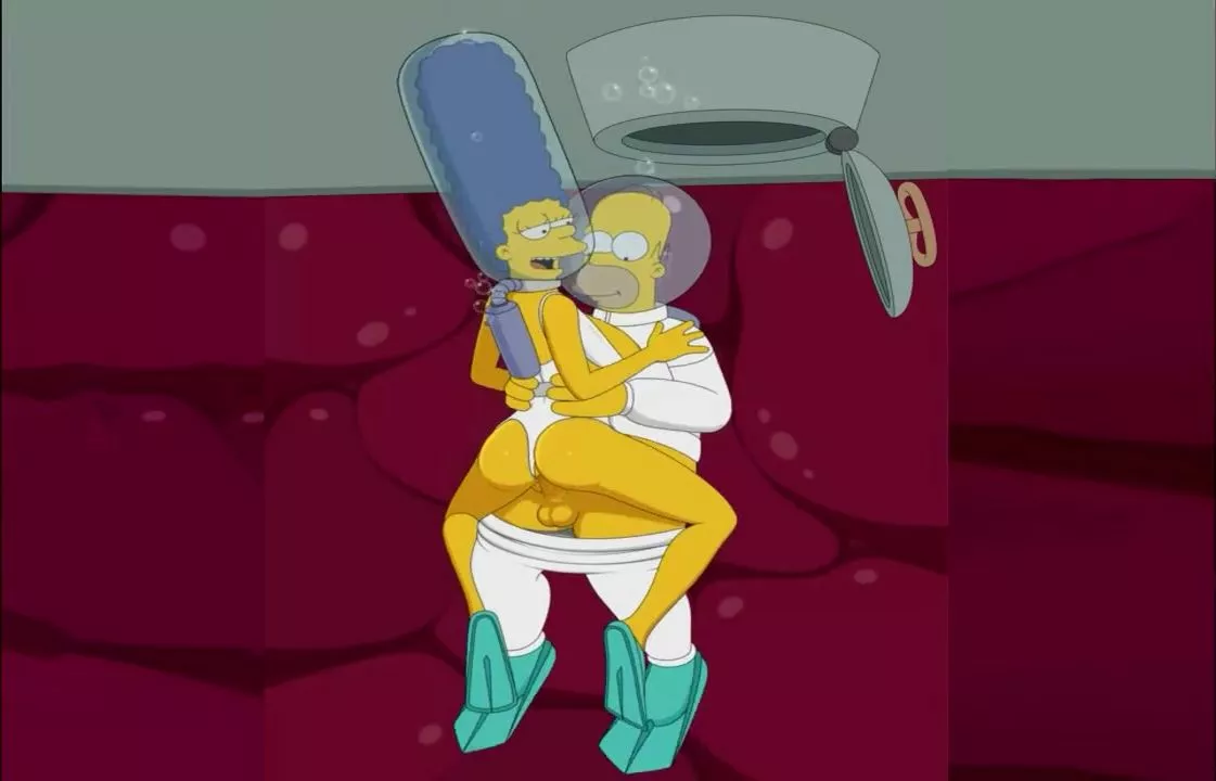 The Simpsons Straight Porn - The Simpsons - Marge and Homer fuck under the sea