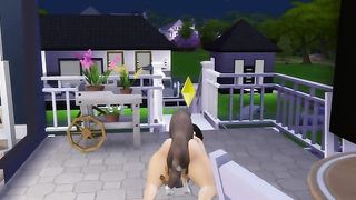 sims: Latina getting dick down by dog