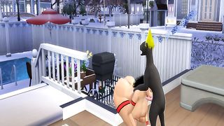 Latina needed some dog cock