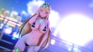 【MMD XENOBLADE】Good-Night Kiss - Mythra Thicc Bikini