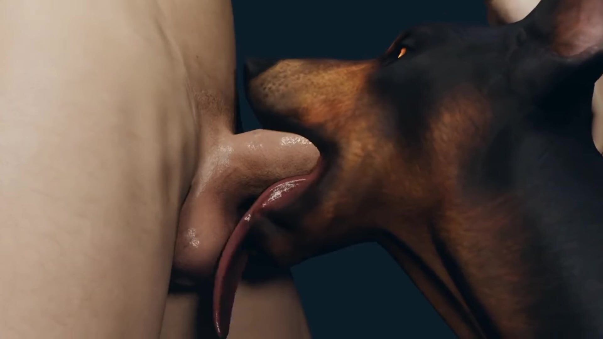 Dog deepthroat