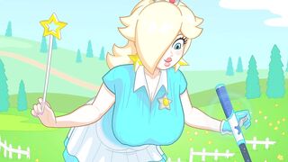 Golfer Rosalina bounces her tits