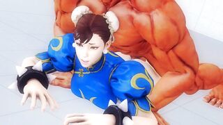 Urien has fun in Chun Li