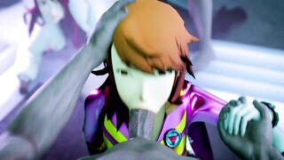 Yukari's lewd hand holding blowjob