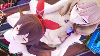 Futa Lisa x Amber - Genshin Impact