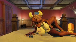 Sucked off by dragon milf