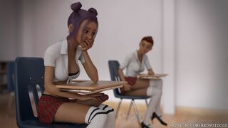 Unruly Students by Redvoidcgi (futanari fucks herself in public classroom)
