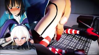 Women's Shimakaze-kun and tall Futanari Layers are reversed