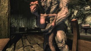 Argonian's Pet Troll - Skyrim