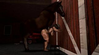 resident evil 3 remake Jill Valentine being fucked by a big horse