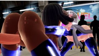 Double Dildo Doggy MMD