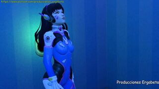 Dva's trapped in the gloryhole room