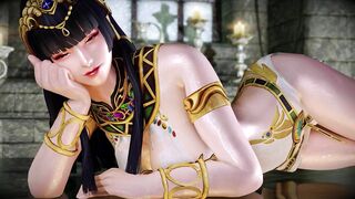 ancient queen and her pet