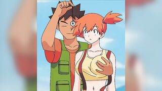 Brock grabbing Misty's boobs (Pkmn)