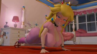 Princese Peach doing push-ups (Nintendo)