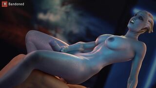 Liara T'soni futanari enjoying cock (Mass Effect)