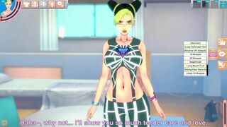 Jotaro disciplines his daughter's ass