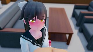 KhaoMMD Dirty Handjob Tsundere