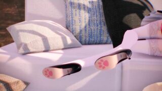 White silk maid Hatsune × zombie dog