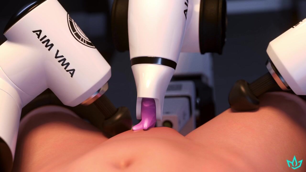 Mercy fucked by dominant AI and made to cum many times pic image
