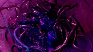 Tentacle Hell Armored Female Warrior