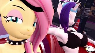 Rarity and Fluttershy Car Twerking