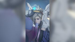 Futa Widow x Mercy BJ [Dreamrider3D]