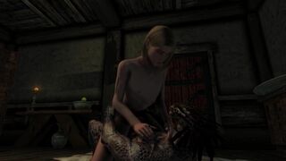 Nord Femboy Rides Argonian Cock in Tavern [RustyShackelford]