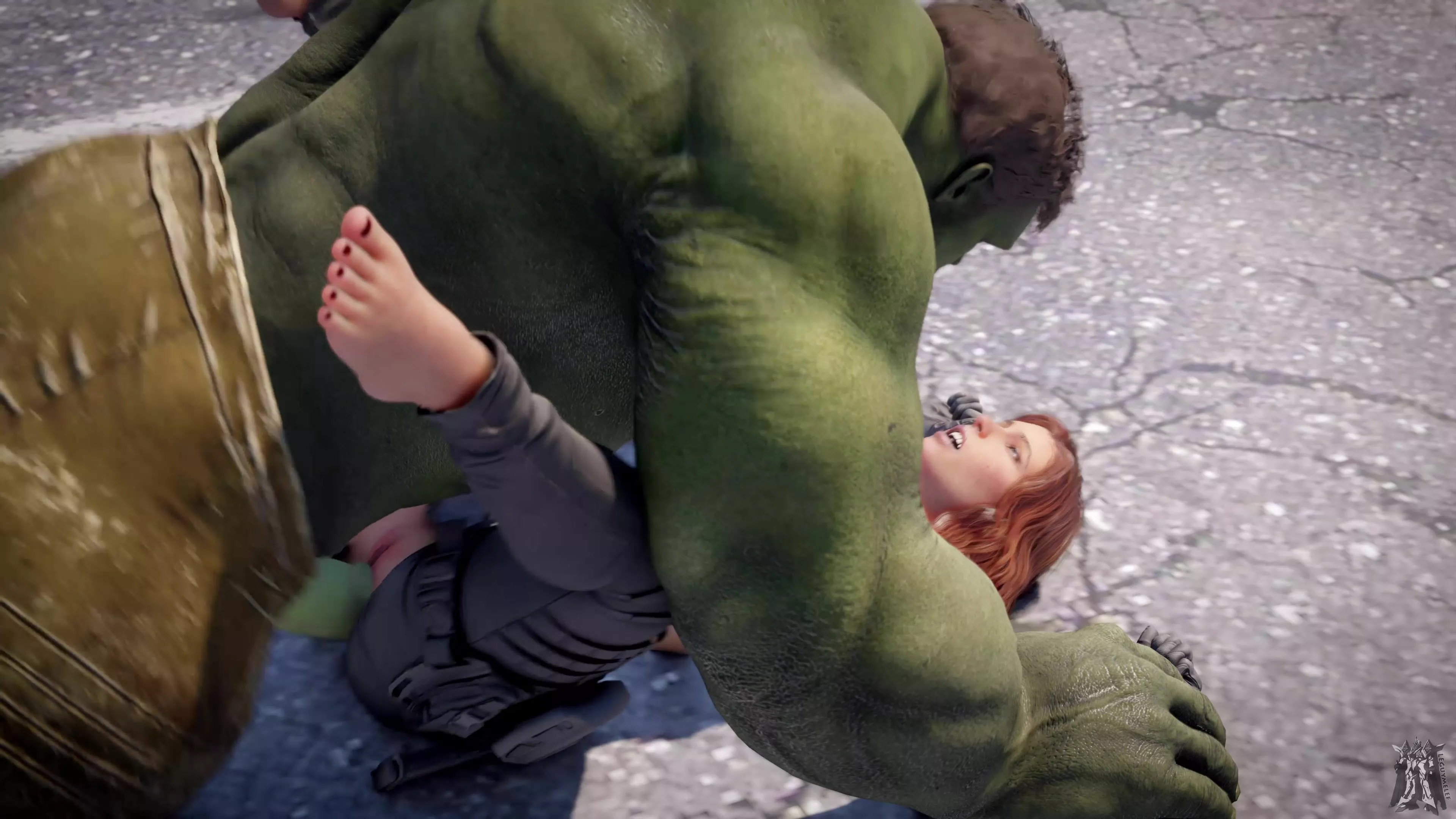 Hulk and black widow x3d