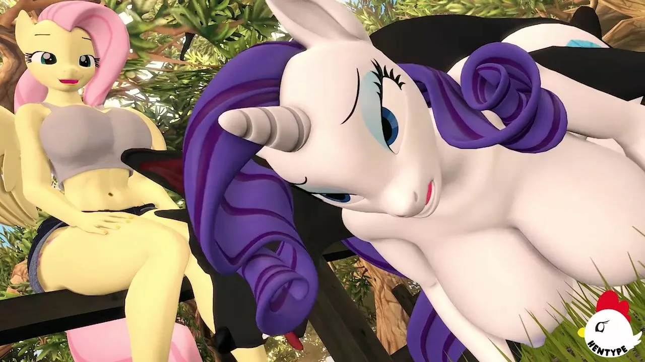 My Little Pony Fluttershy Ass Porn - Fluttershy's doggy got Rarity's ass-hypnotized