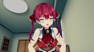 Houshou Marine - Riding Cock [Robin00]