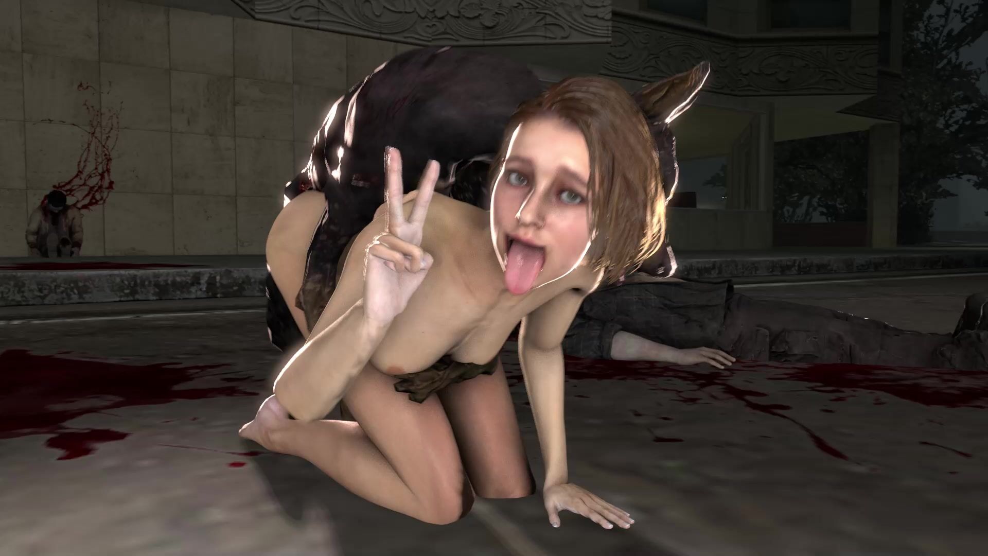 Jill With Zombie Doggo Dicesfm