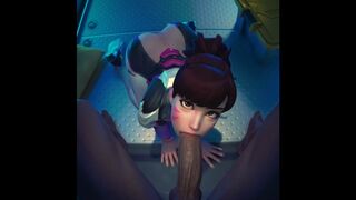 D.Va PoV Blowjob Wiht Happy End [4K][Alt][Yeero]