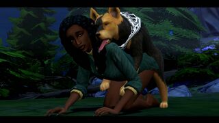 Sims 4 - Werewolf Jade loves Dogmeat