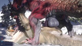 Gay monster breeding in the snow