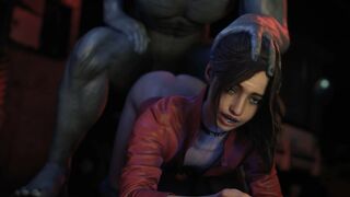 Claire Redfield Mr. X Doggystye [4K][Braces][Dr. Pineapple]