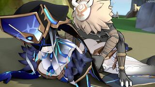 Mirror Maiden's huge ass getting fucked by a Hilichurl