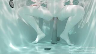 Barbara Riding Dildo on Bathtub