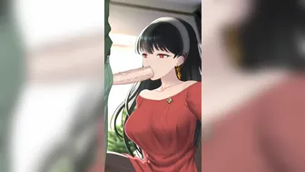 Long hair Yor blowjob【Consome】